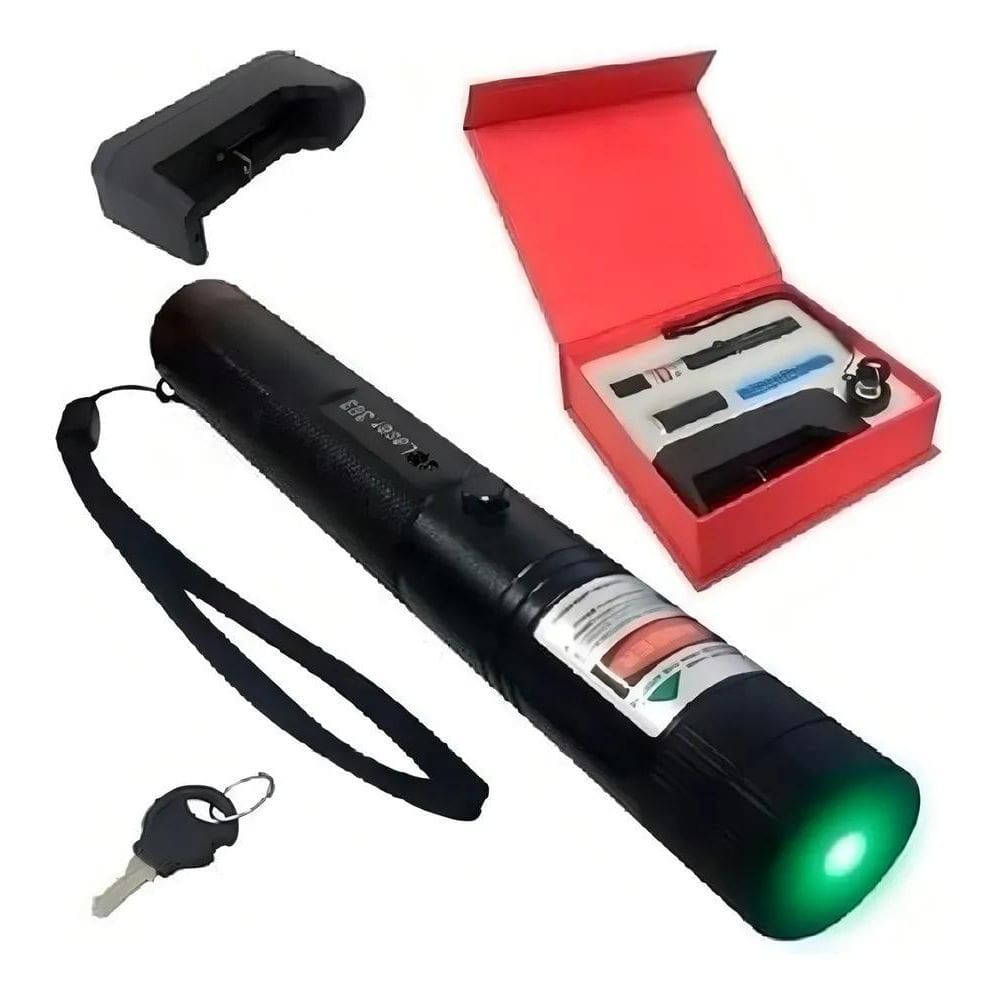2X Caneta Laser Pointer Ultra Forte Alcance 50Km - Verde 303