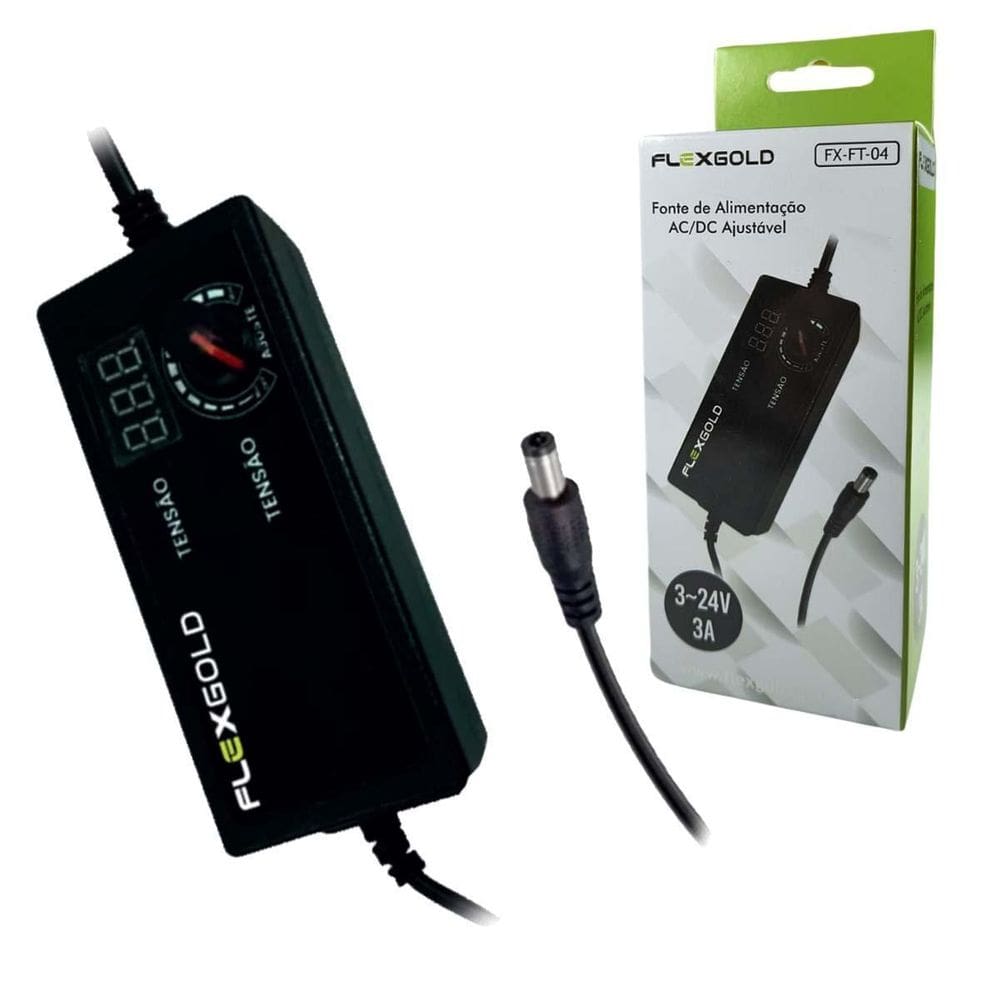 Fonte De Energia Regulável Universal 3V A 24V Até 2A Pino P4