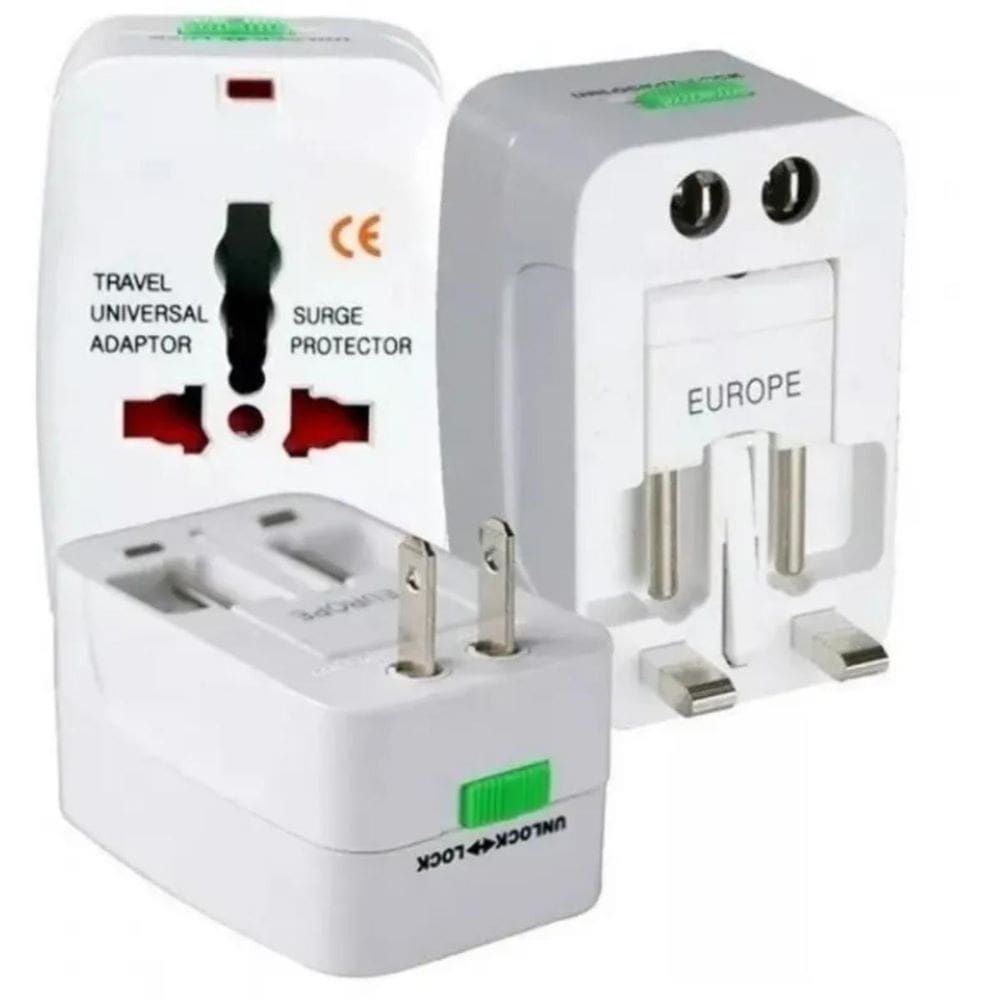 Adaptador Internacional Com Entrada Usb Conversor De Energia