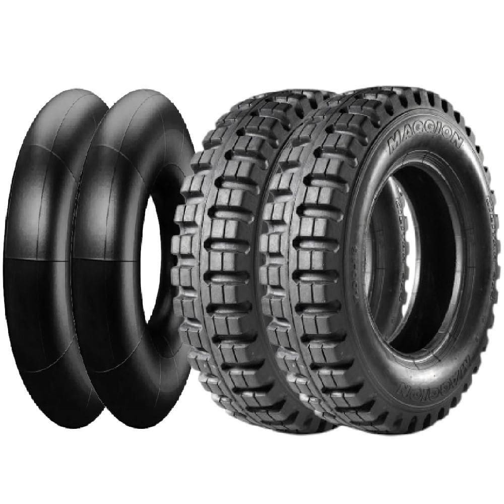 Kit 2 Pneu 700-16 12 Lonas Tt Militar 4x4 Maggion + Camaras