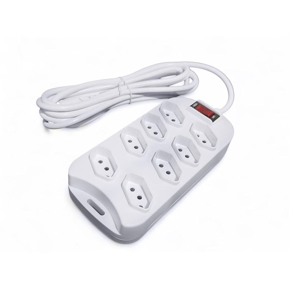 Extensão Régua 3M 8 Tomadas Filtro De Linha Bivolt In-Tech