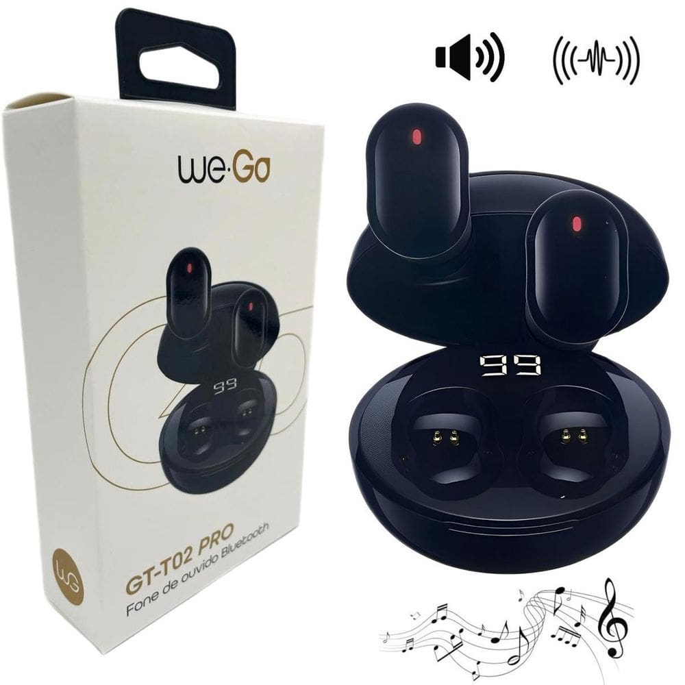 Fone De Ouvido Bluetooth Sem Fio Smart Touch Gt-T02 Pro
