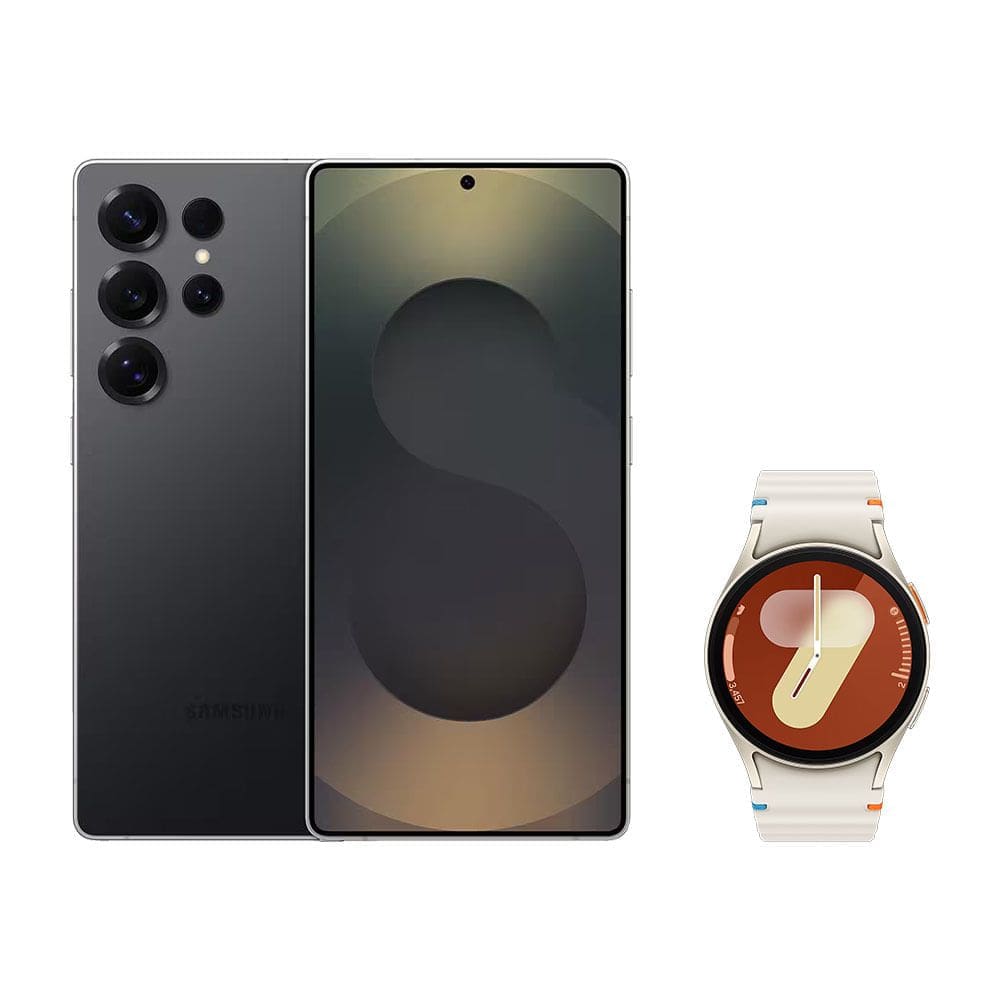 S25 Ultra (512GB) - Titânio JetBlack + Watch7 BT 40mm - Creme