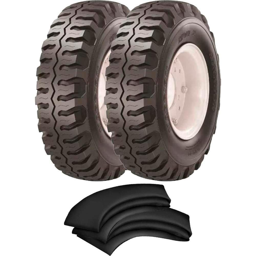 Kit 2 Pneu Empilhadeira 600-9 10l Tt Mvi2 Maggion + Camaras