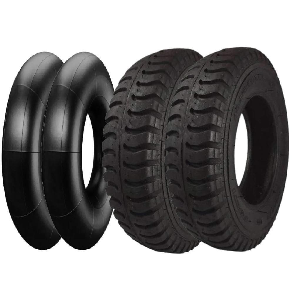 Kit 2 Pneu Carrinho De Baixa Velocidade 375-8 4l Tt Forti Maggion + Camaras