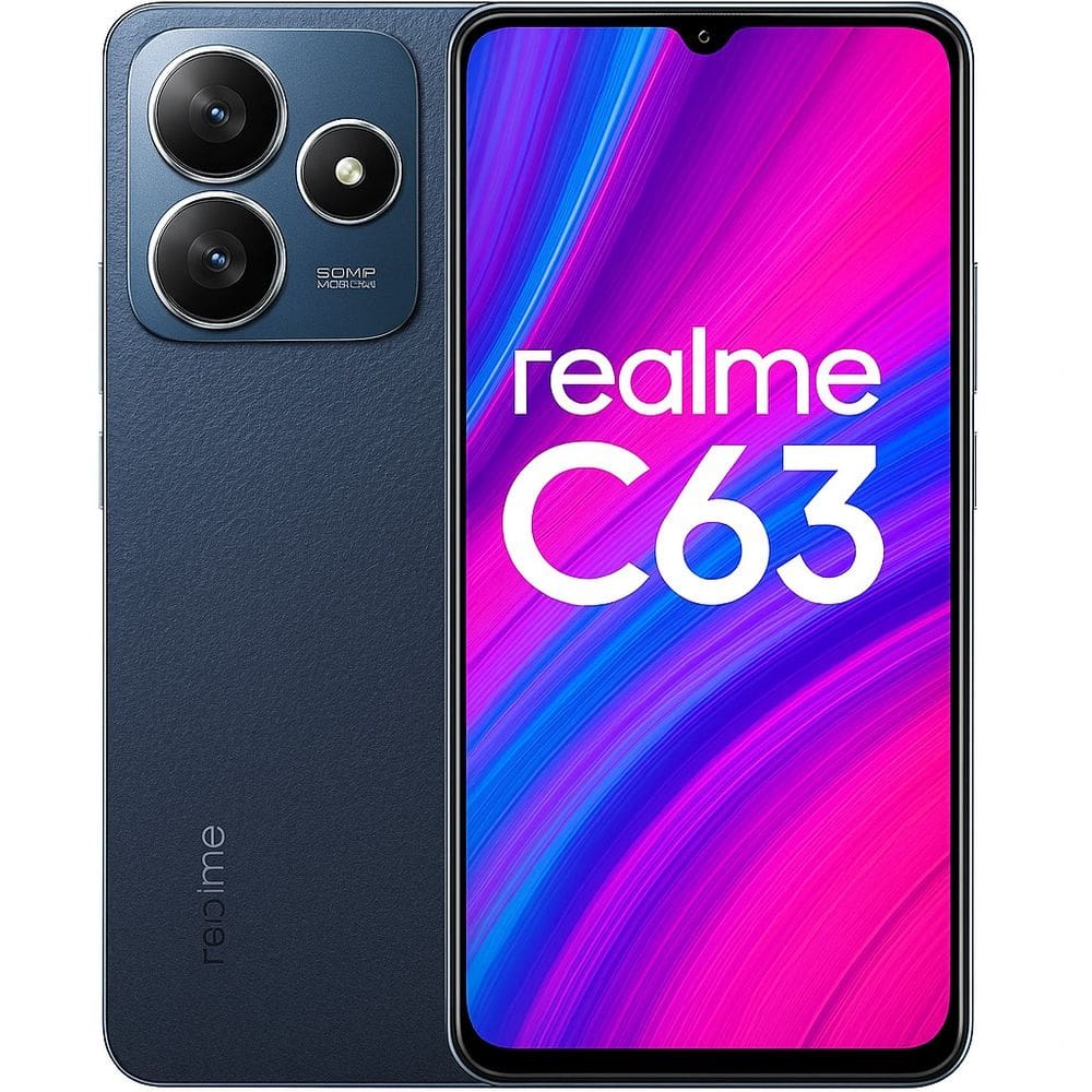 Smartphone Celular Realme C63, 256GB, 8GB RAM, Tela 6,74, Câmera 50MP, Bateria 5000mAh, Android 14, Dual SIM, Azul