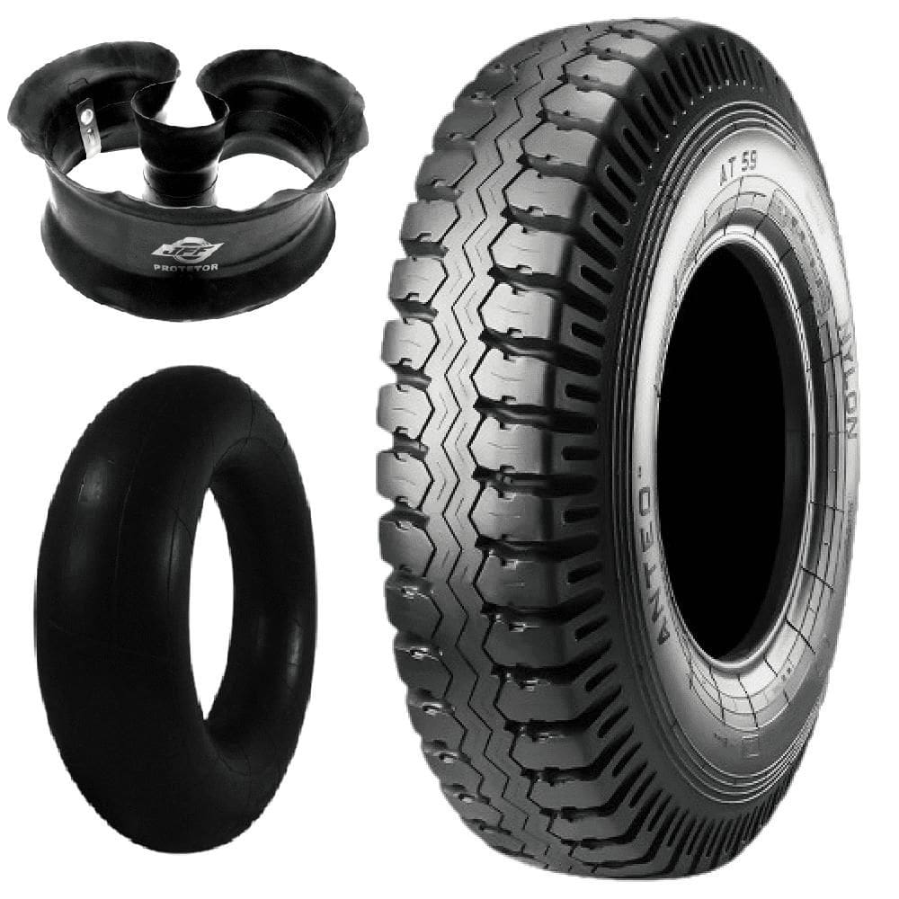 Kit Pneu 750-16 116/114L 10 Lonas At59 Anteo + Camara + Protetor