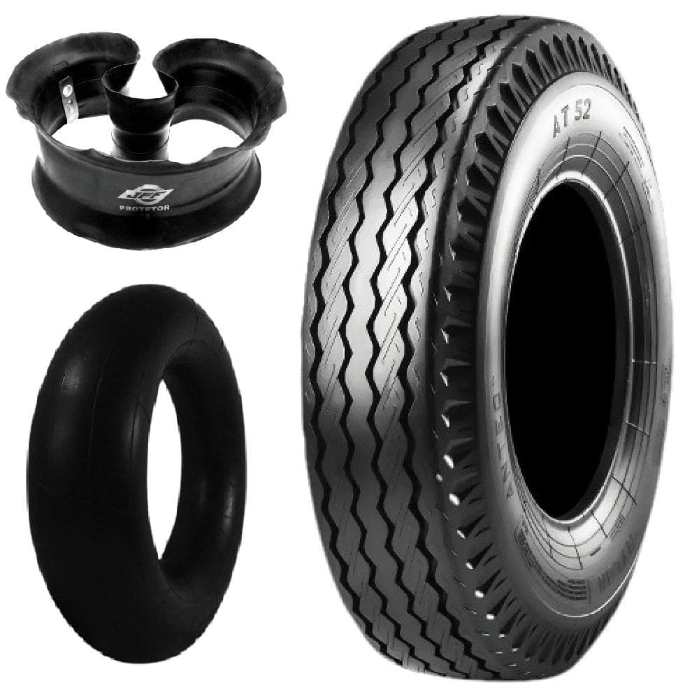 Kit Pneu 750-16 116/114l 10 Lonas At52 Anteo + Câmara + Protetor