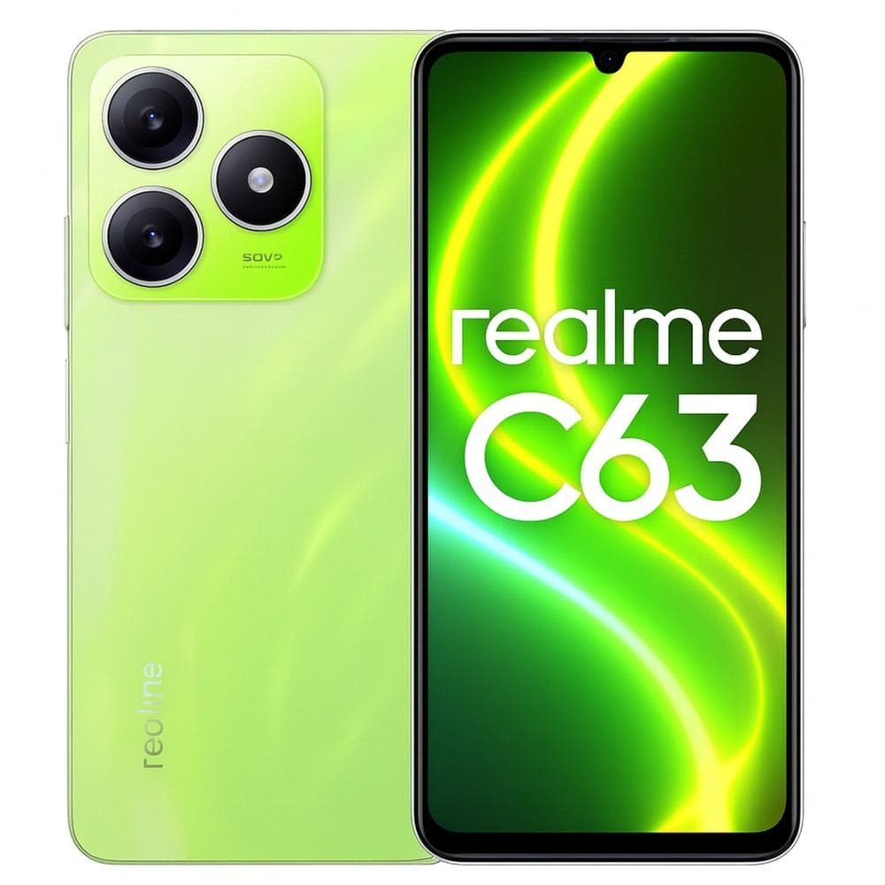 Smartphone Celular Realme C63, 256GB, 8GB RAM, Tela 6,74, Câmera 50MP, Bateria 5000mAh, Android 14, Dual SIM, Verde