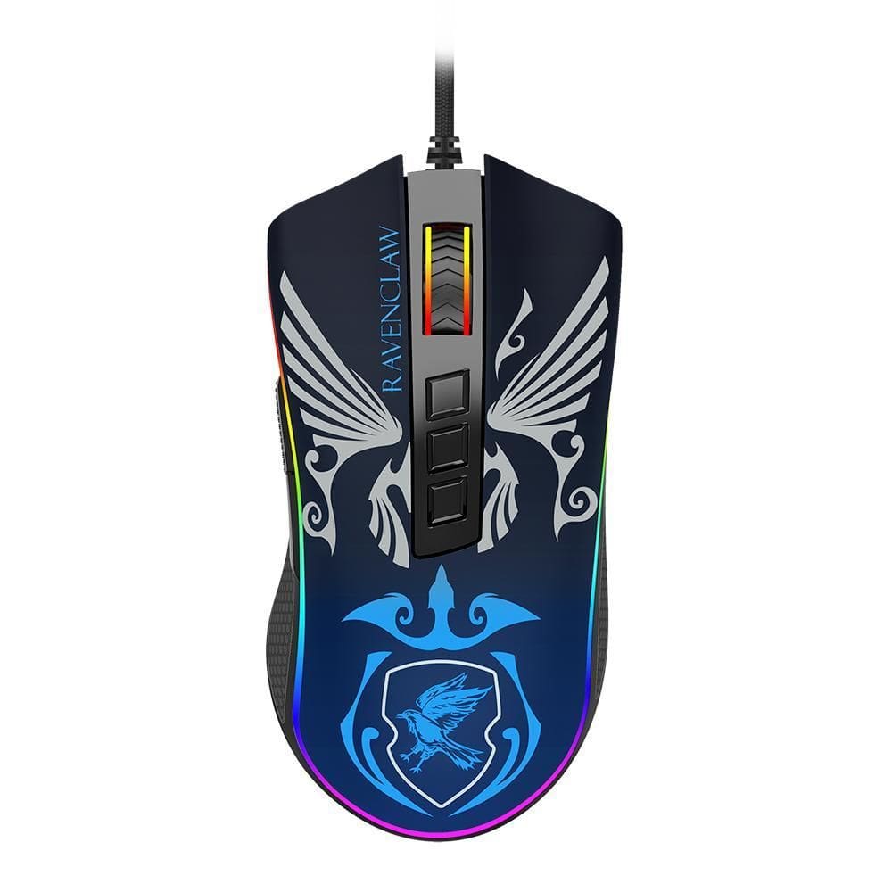 Mouse Redragon Harry Potter Cobra Rgb Ravenclaw Preto Azul
