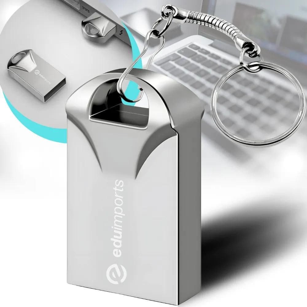 2X Pen Drive 32Gb Usb 2.0 Mini Chaveiro Metal Resistente Alt