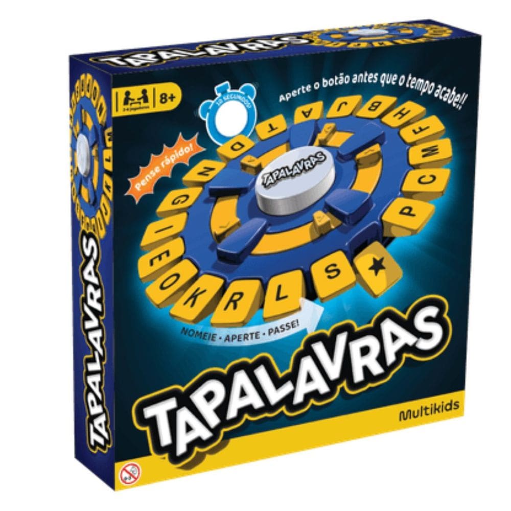 Jogo Tapalavras 12 Segundos Tabuleiro Dinâmico Até 6 Jogadores Multikids