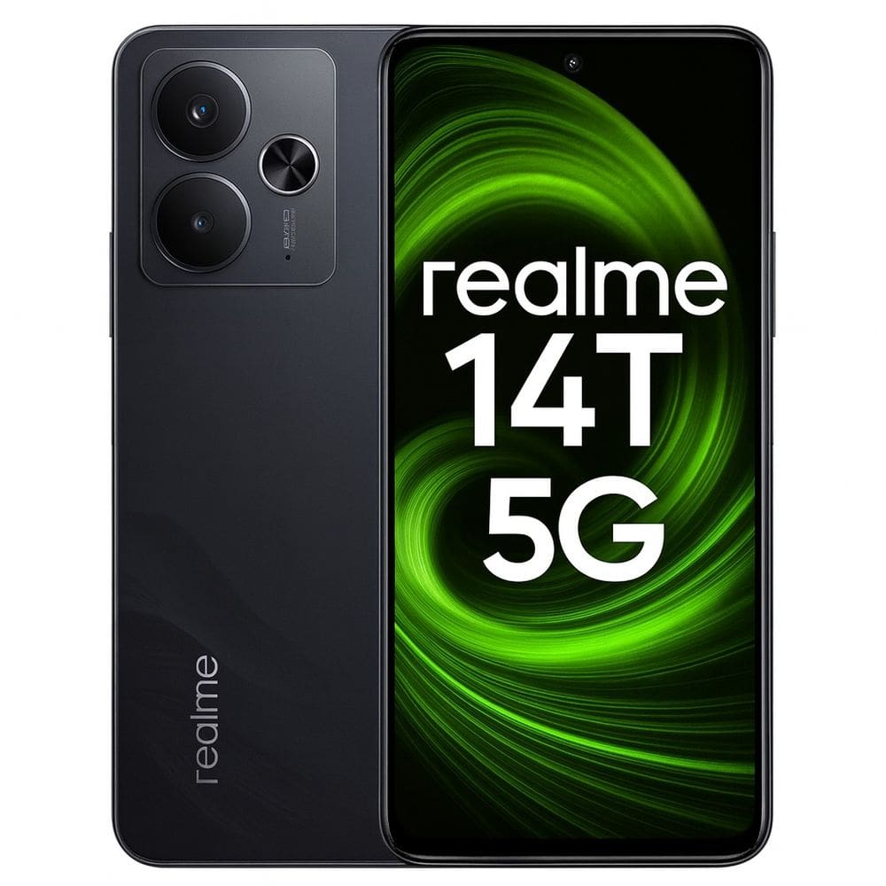 Smartphone Realme 14T 5G 256GB 8GB RAM Tela 6.72 Câmera 50MP Bateria 5000mAh Android Dual SIM Preto
