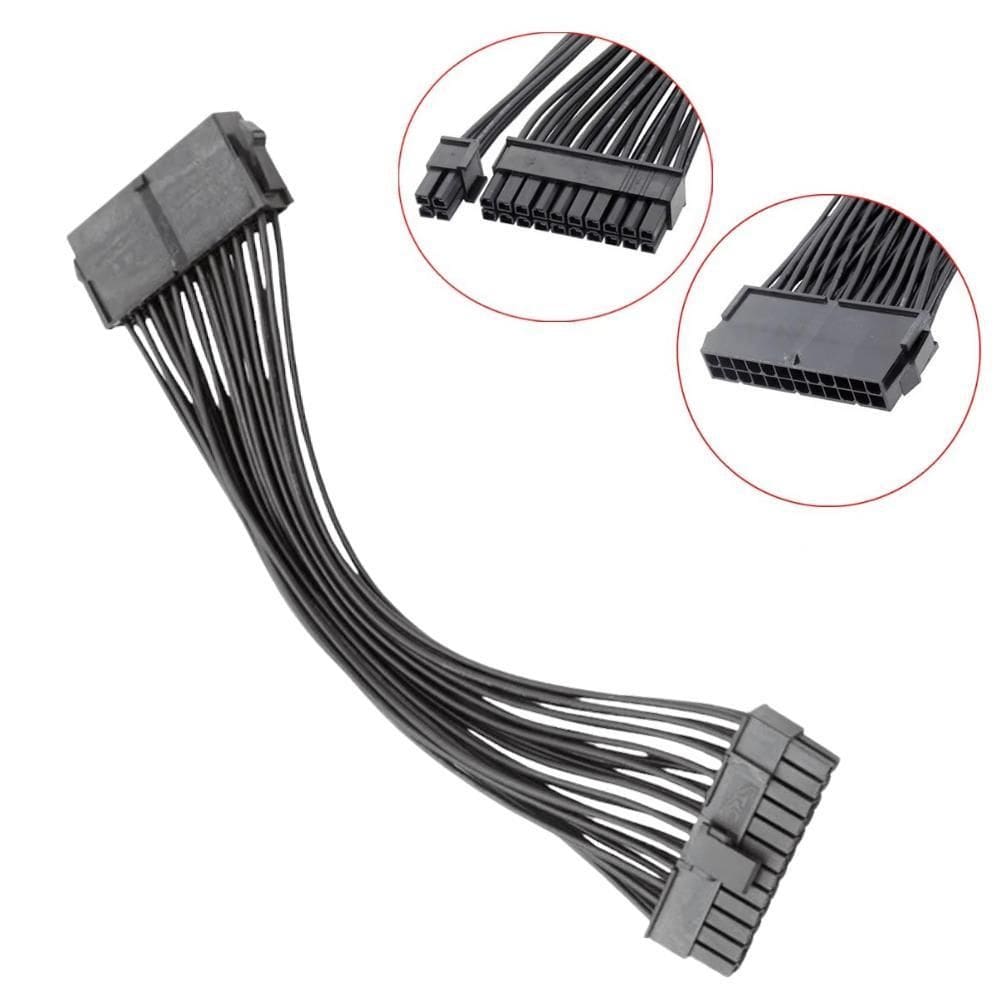 Extensor Atx 24 Pinos Macho/Femea 30Cm Para Fonte Preto