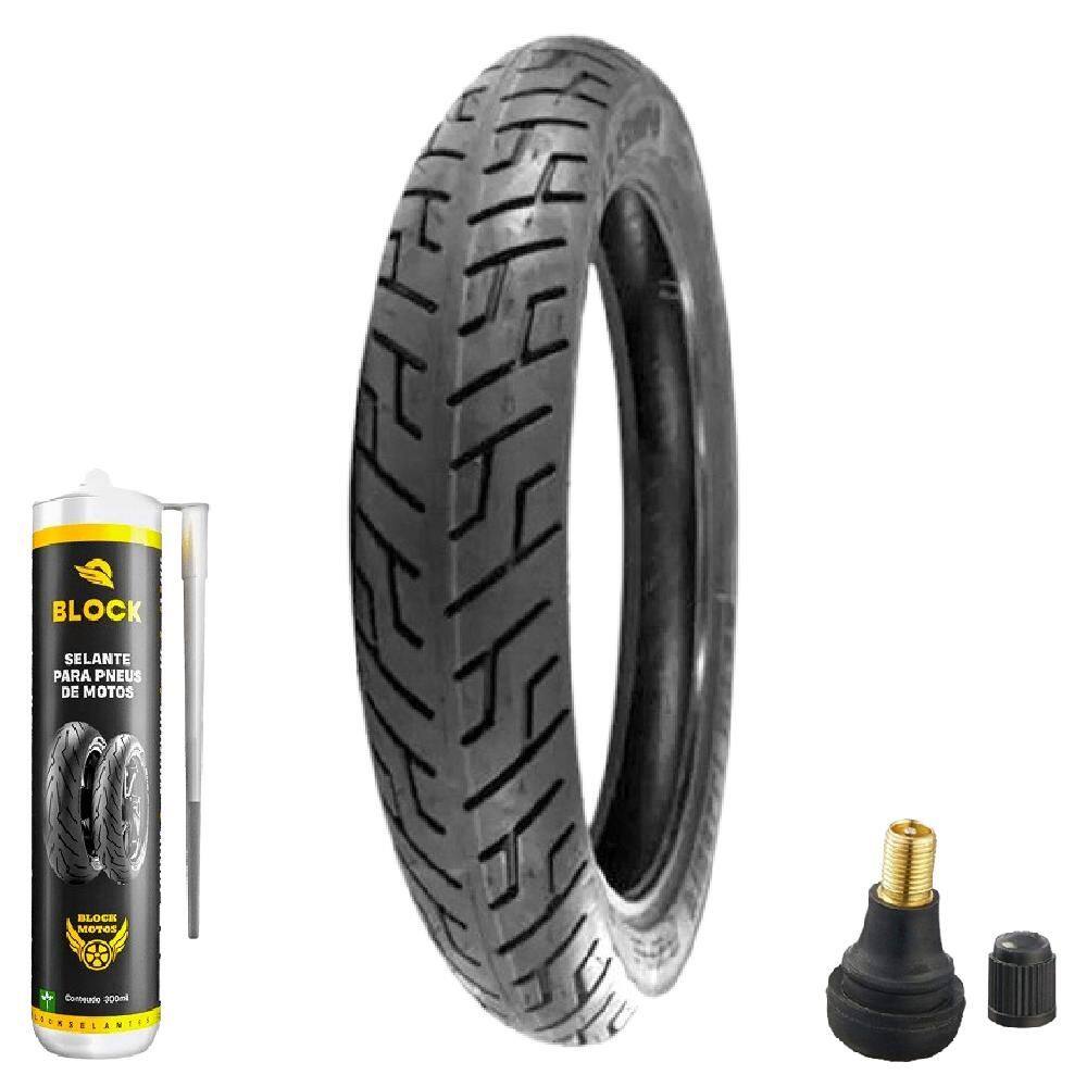 Pneu Cbx 200 Strada Dafra Apache 100/90-18 Mt65 Traseiro Pirelli + Selante + Bico