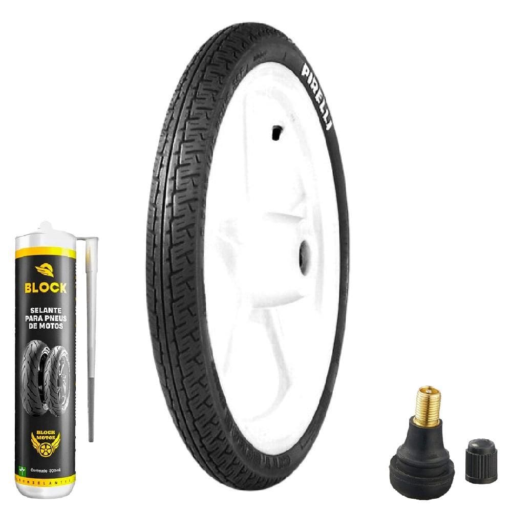 Pneu Cg 160 Gsr 150i 275-18 42p Tubeless City Demon Pirelli + Bico + Selante