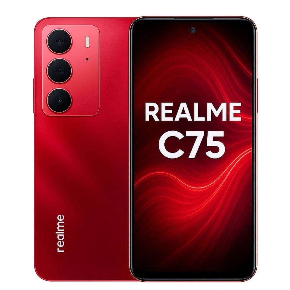 Smartphone Celular Realme C75 256GB 8GB RAM Android Tela 6.72 Câmera 50MP Bateria 5000mAh Dual SIM Vermelho