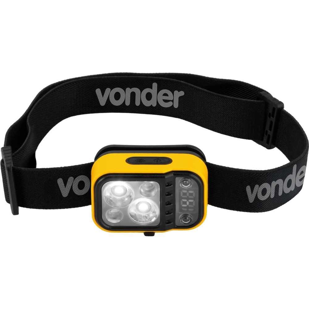 Lanterna De Led Para Cabeça Recarregável Led Cree Xte Lcv220 Branco Amarelo/preto