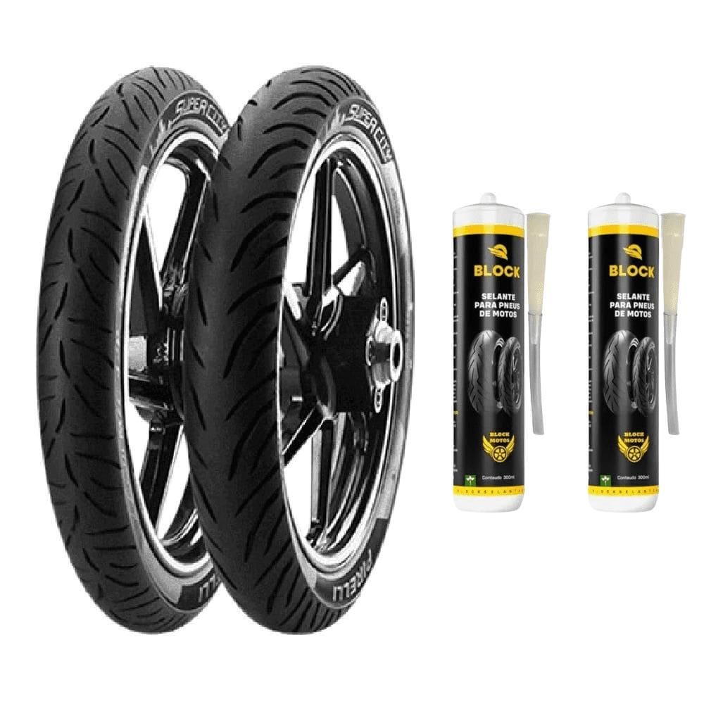 Par Pneu 90/90-18 + 275-18 Tl Super City Pirelli Cg Fan Titan Yes + Selantes