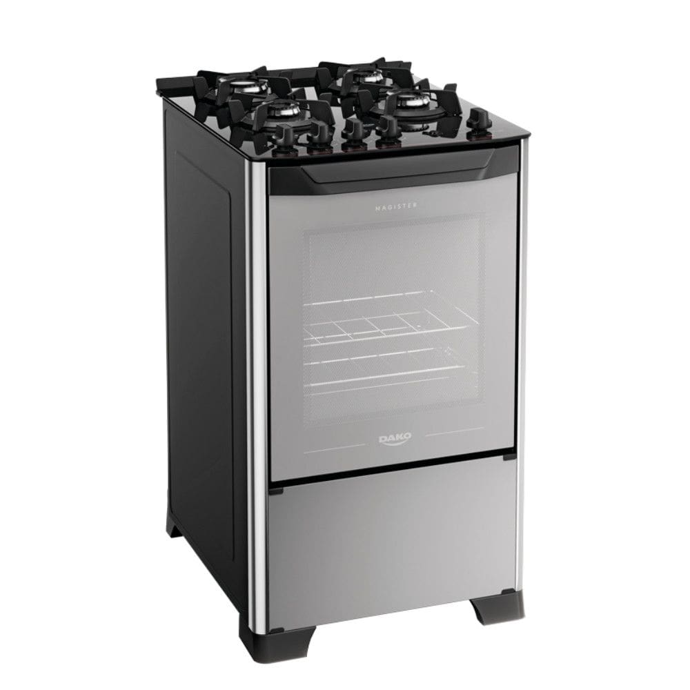 Fogao 4 Bocas Dako Magister Style com Frente de Vidro Espelhado