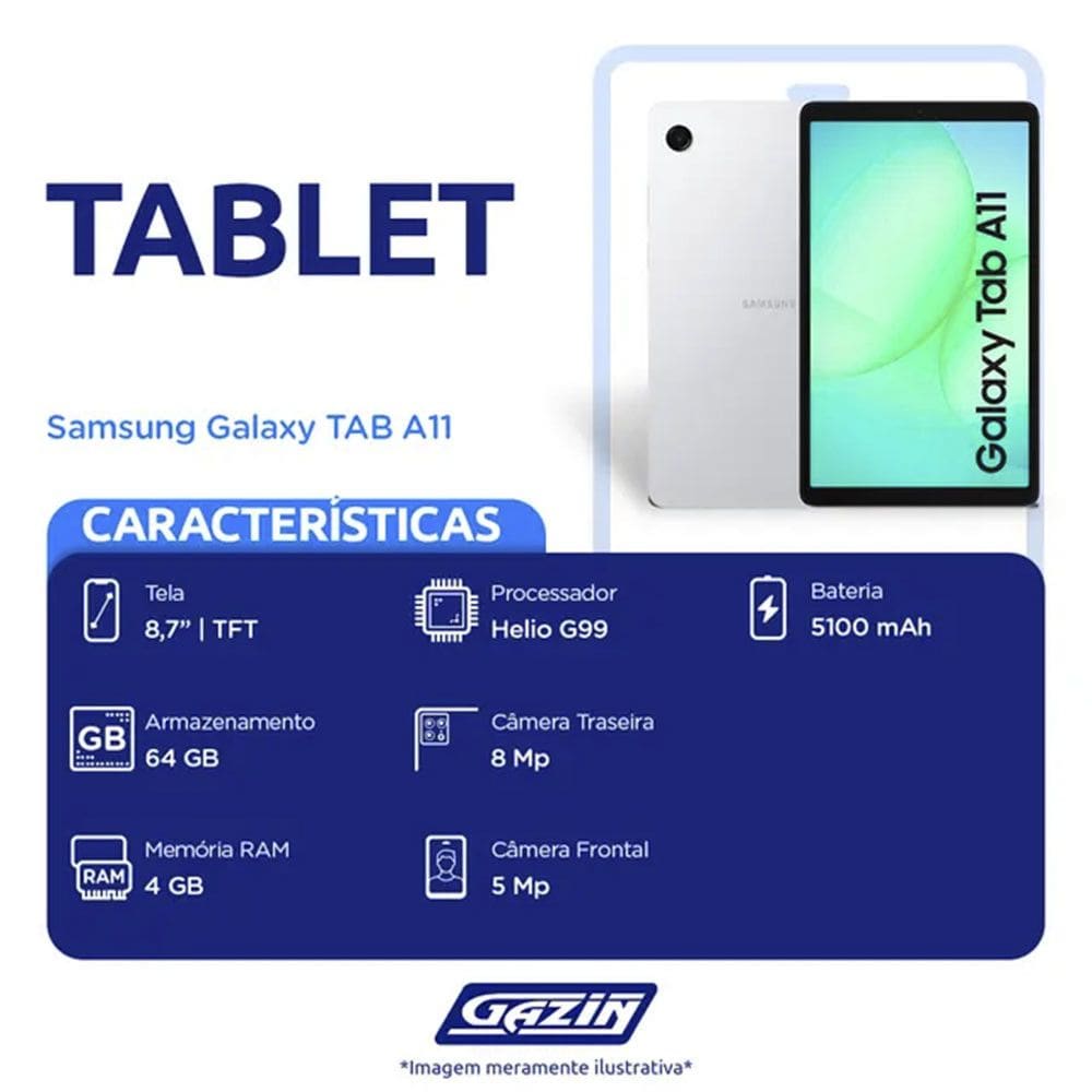 Tablet Samsung Tab A11 8.7 64GB | Casas Bahia