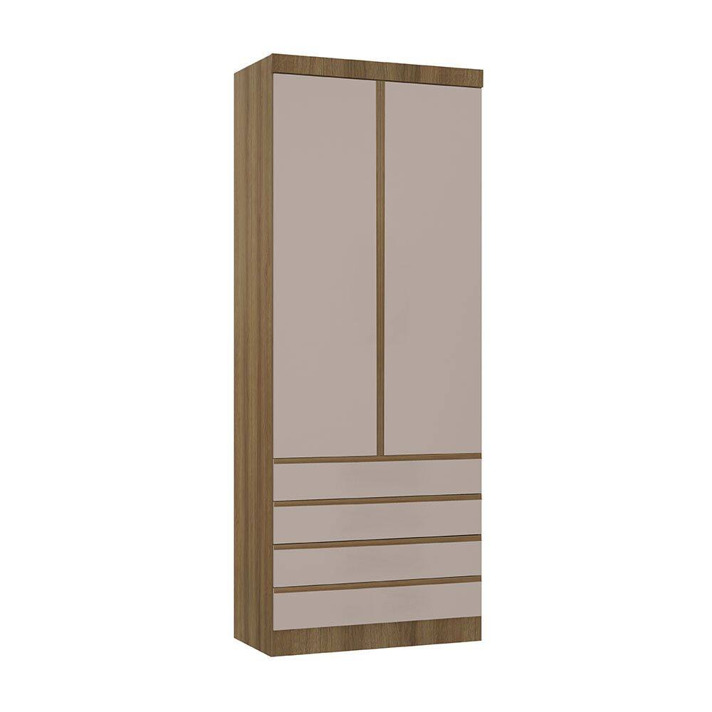 Guarda Roupa Modulado 2 Portas e 4 Gavetas 90cm Veneza Luciane Móveis