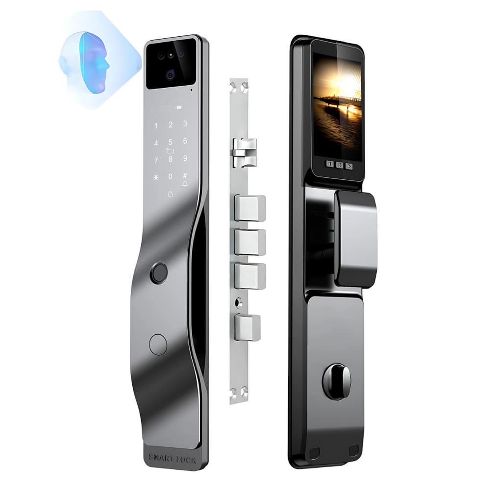 Fechadura Digital Facial com Vídeo Chamada e App Tuya Wi-Fi