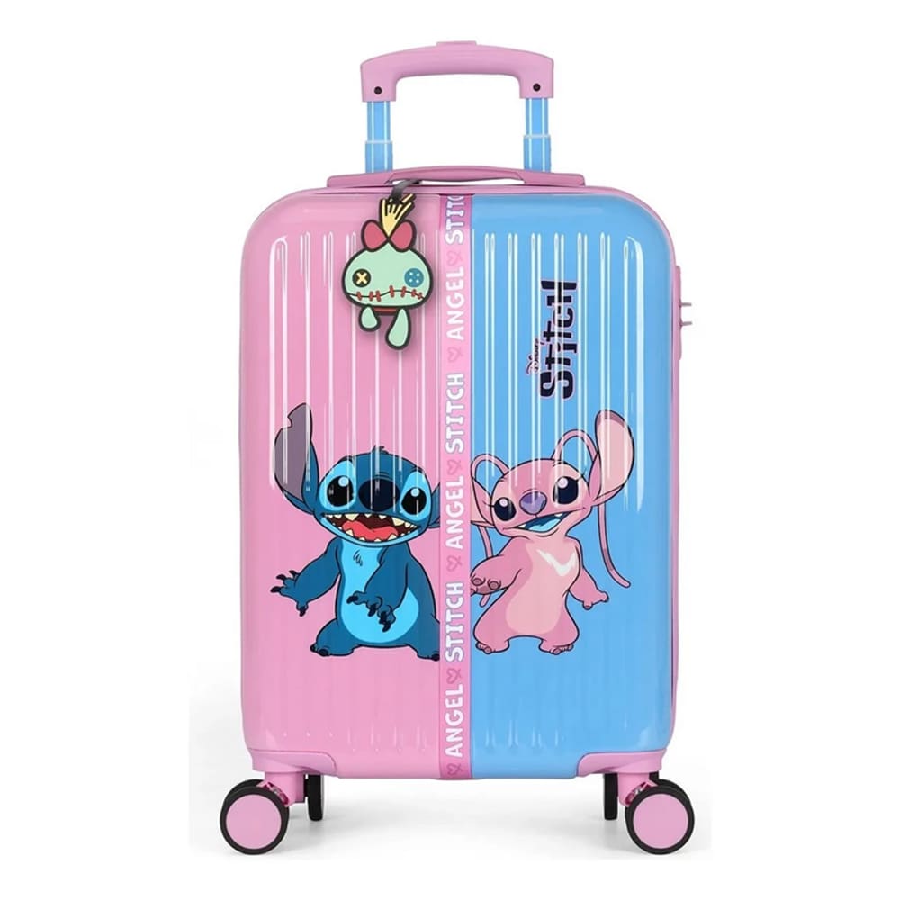 Mala Viagem Pequena Stitch Angel Rodinhas 360 Cadeado Disney Bordo Luxcel