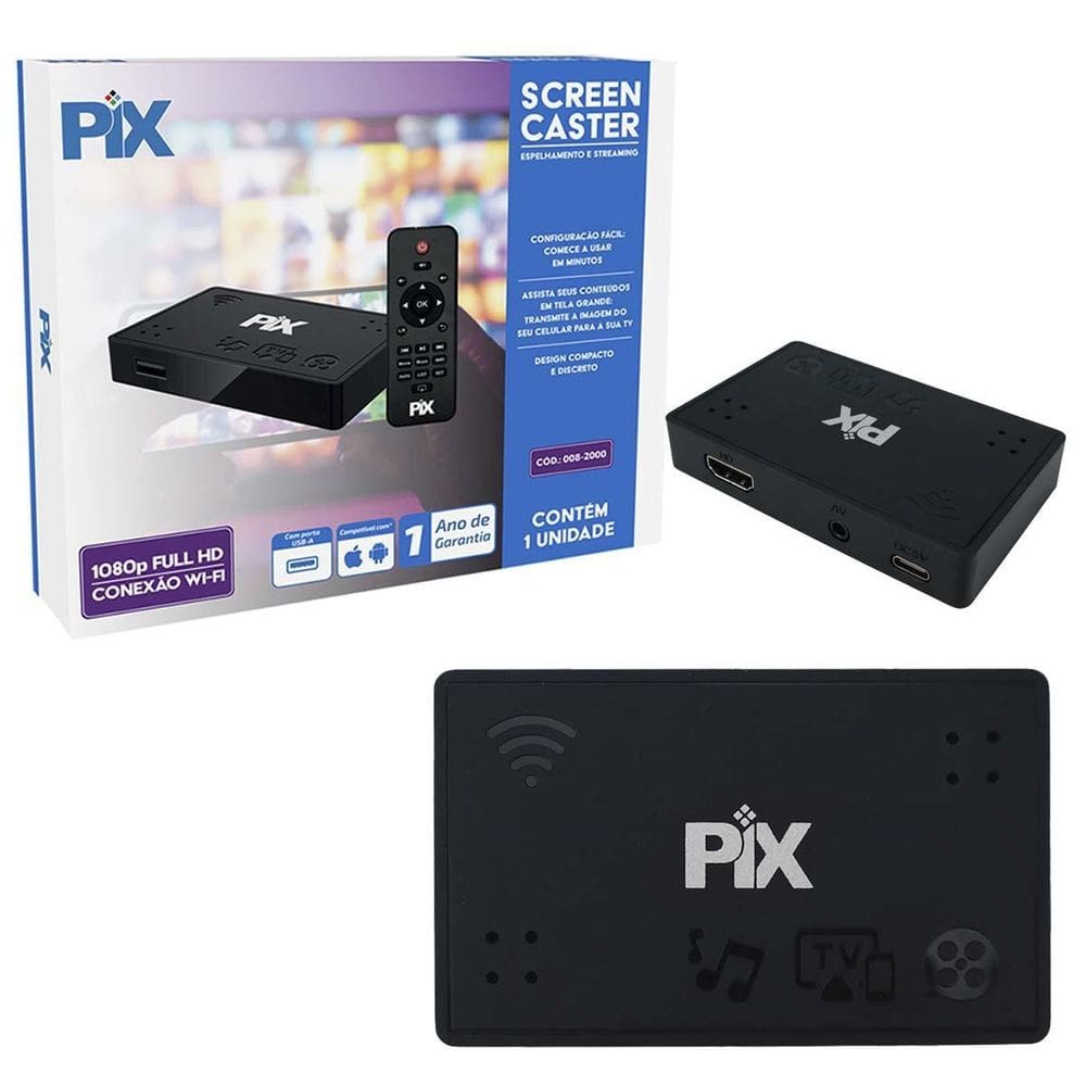 Screencaster Tv Com Espelhamento Streaming Via Hdmi Wifi