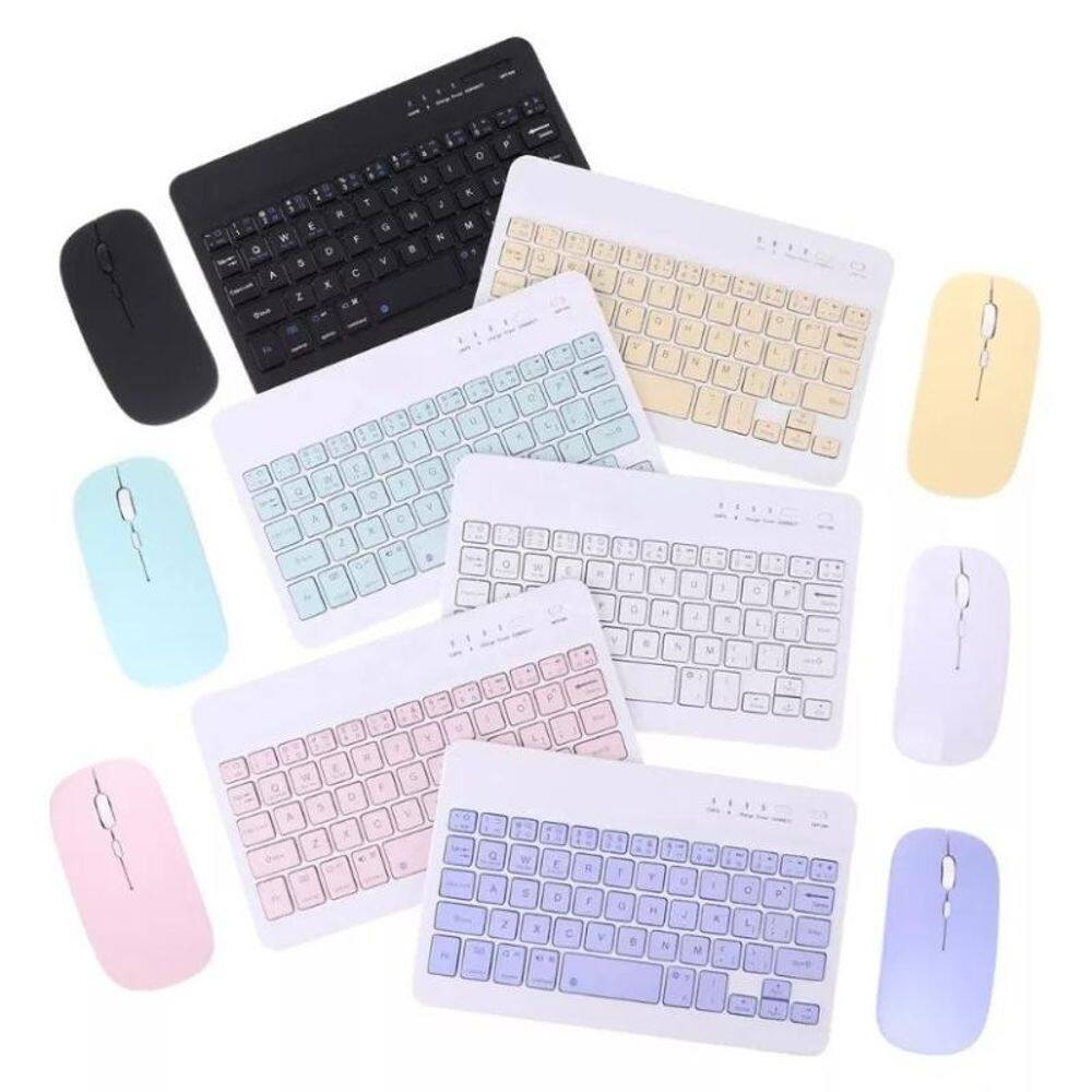 Kit Teclado E Mouse Bluetooth Ultrafino Design Elegante