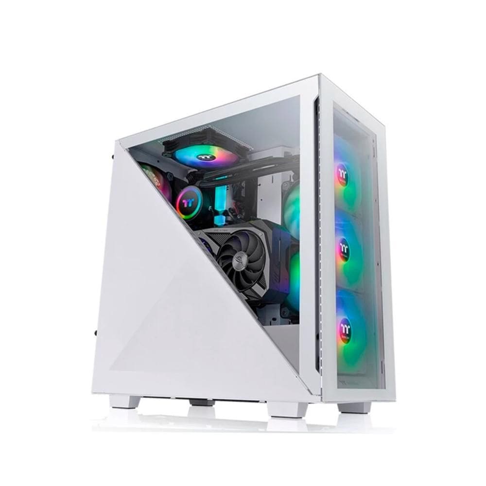 Gabinete Thermaltake Divider 300 Tg Mid 3 Fans Argb Branco
