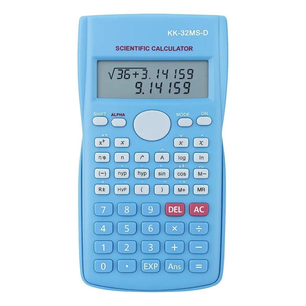 2X Calculadora Científica Azul De 12 Dígitos 240 Funções Log