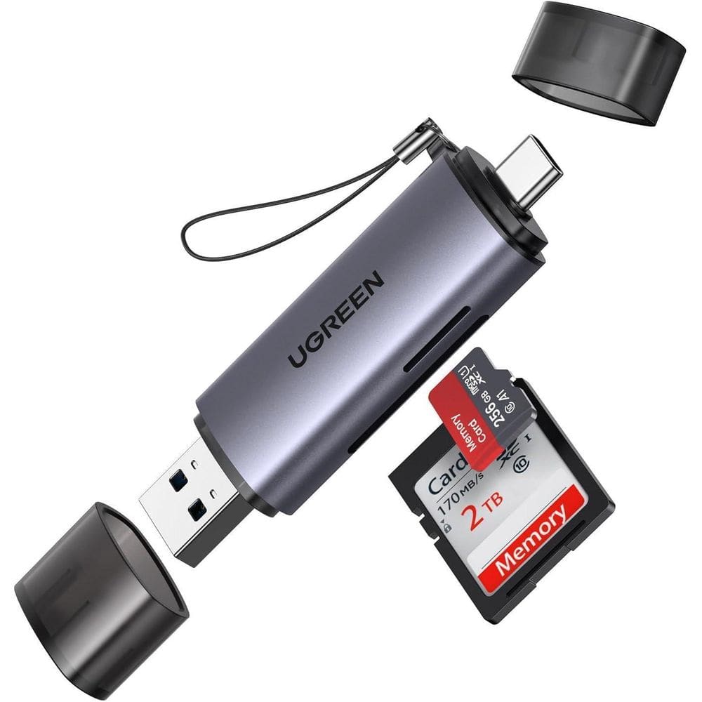 Leitor Cartão Memória Ugreen Usb C + Usb 5 Gbps Sd Tf 2 Tb