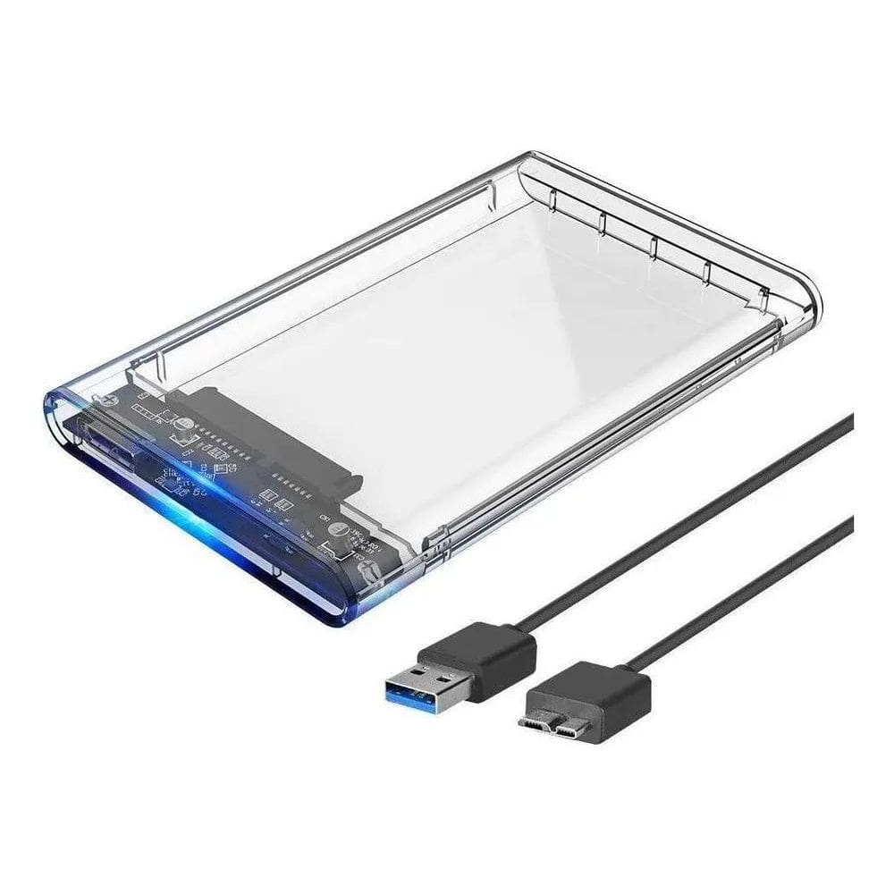2X Case Para Hd Slim Externo Usb 3.0 Computador Ssd Hdd Sata