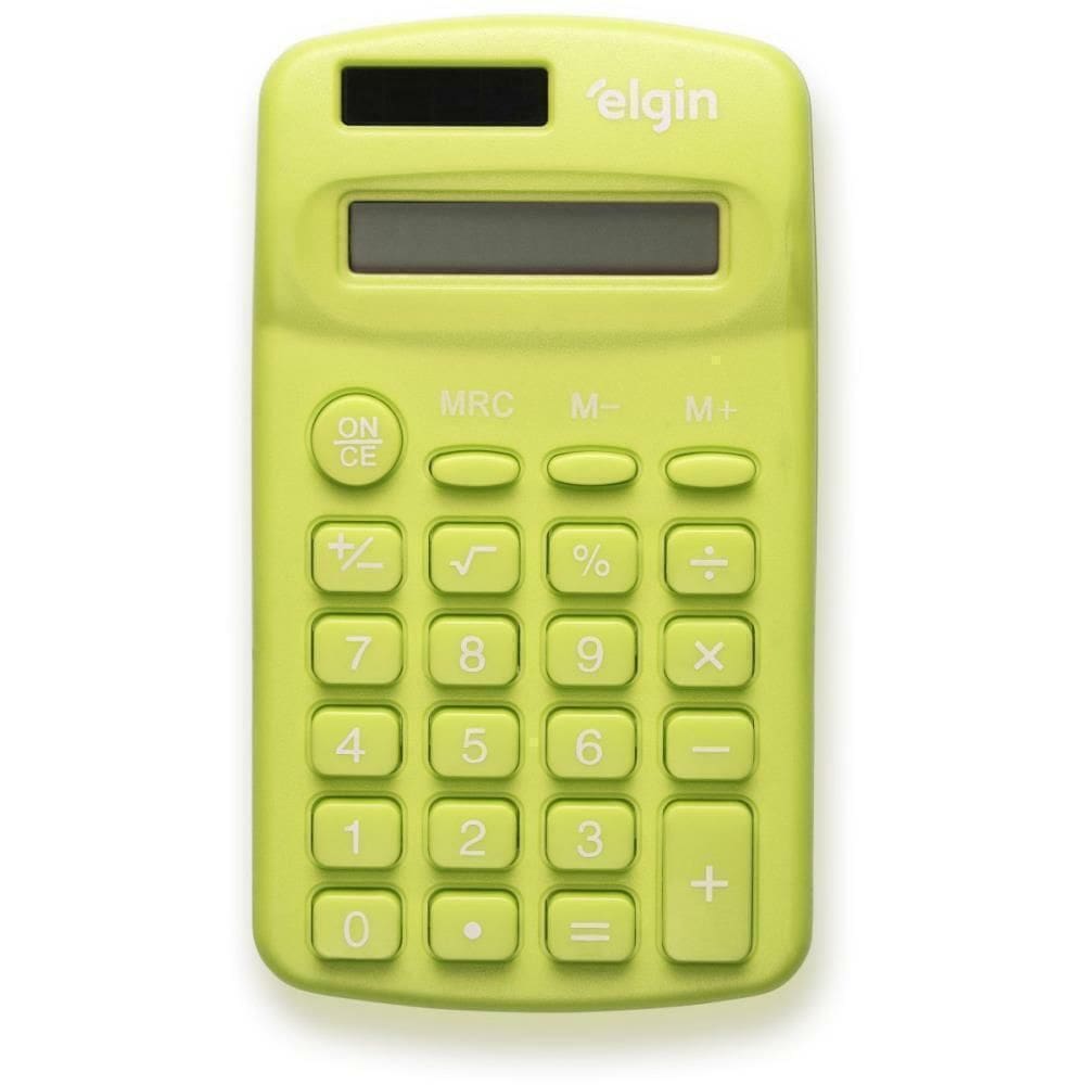 Calculadora De Bolso 8 Dígitos Cb1485V Solar Verde - Elgin