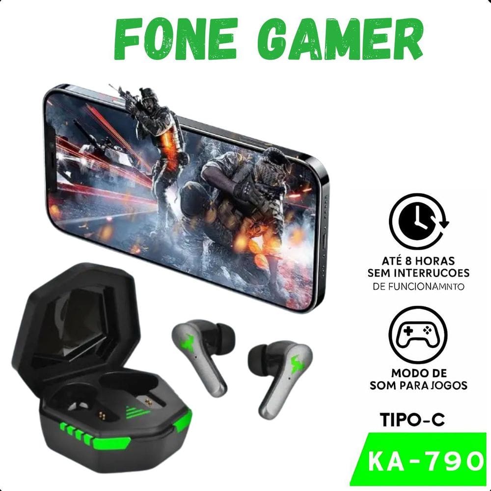 Fone Gamer Tws Com Som Claro E Design Compacto