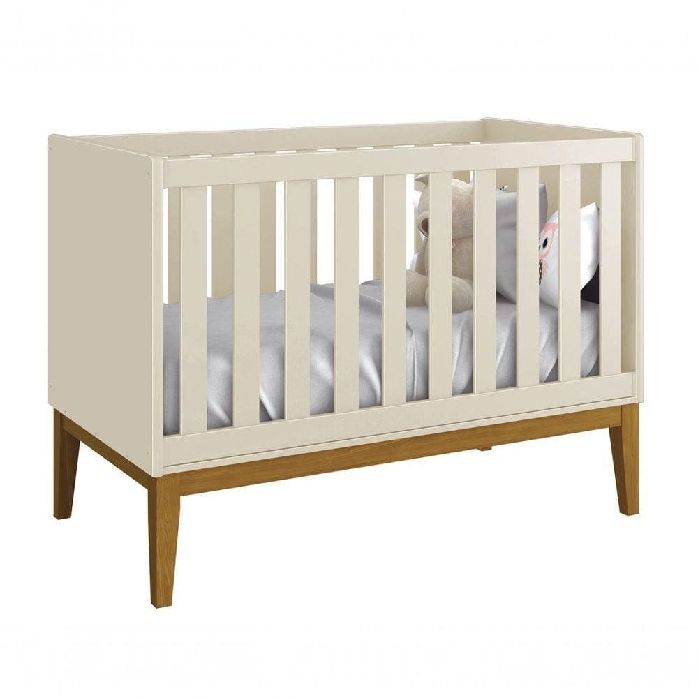 Berço Americano Classic New Areia Fosco Com Madeira - Moveisaqui