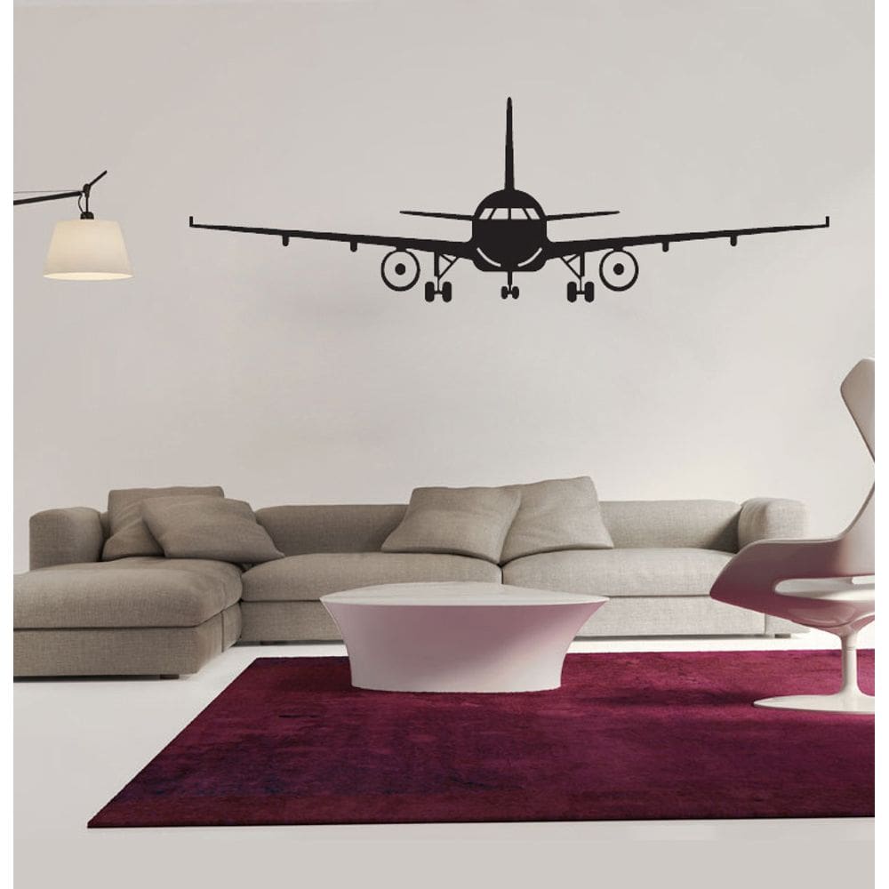 Adesivos de parede Airplane Modern Aircraft Design PVC 51x16cm