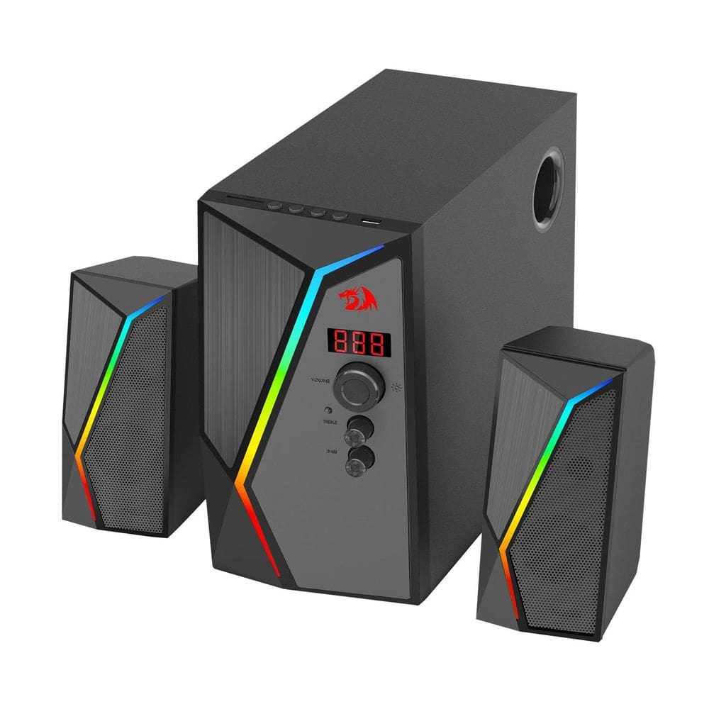 Caixa De Som Gamer Redragon Anvil Pro Rgb Subwoofer 25W Pret