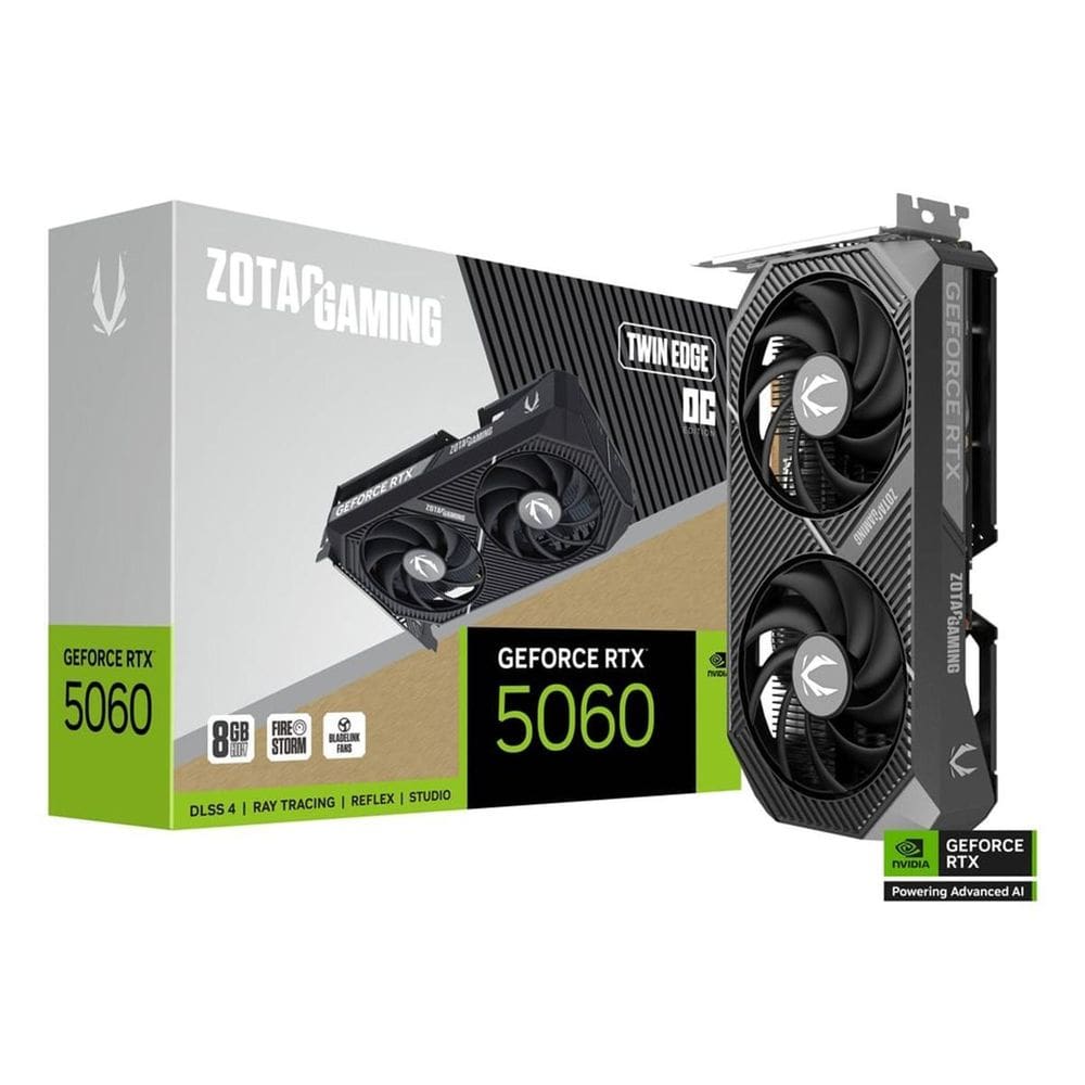Zotac Gaming Geforce Rtx 5060 8Gb 128Bits Gddr7 Twin Edge Oc