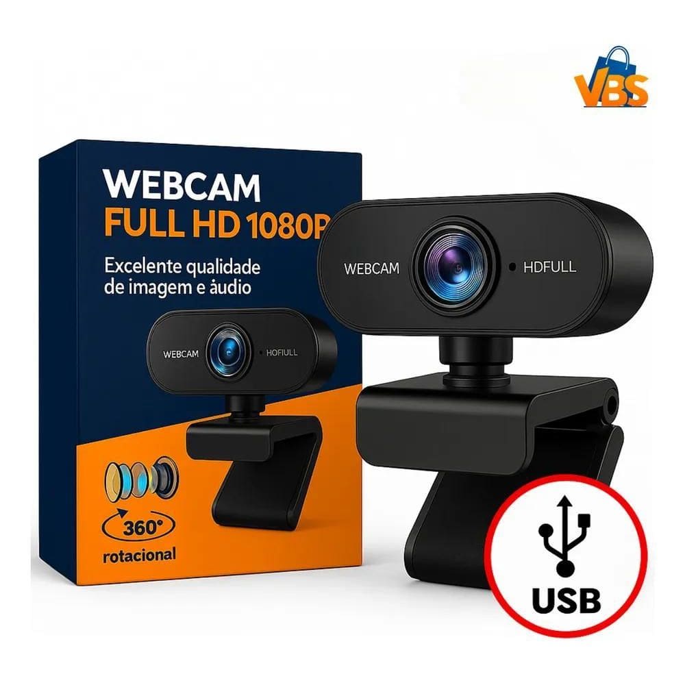 2X Webcam Full Hd 1080P Com Microfone Integrado Zoom Digital