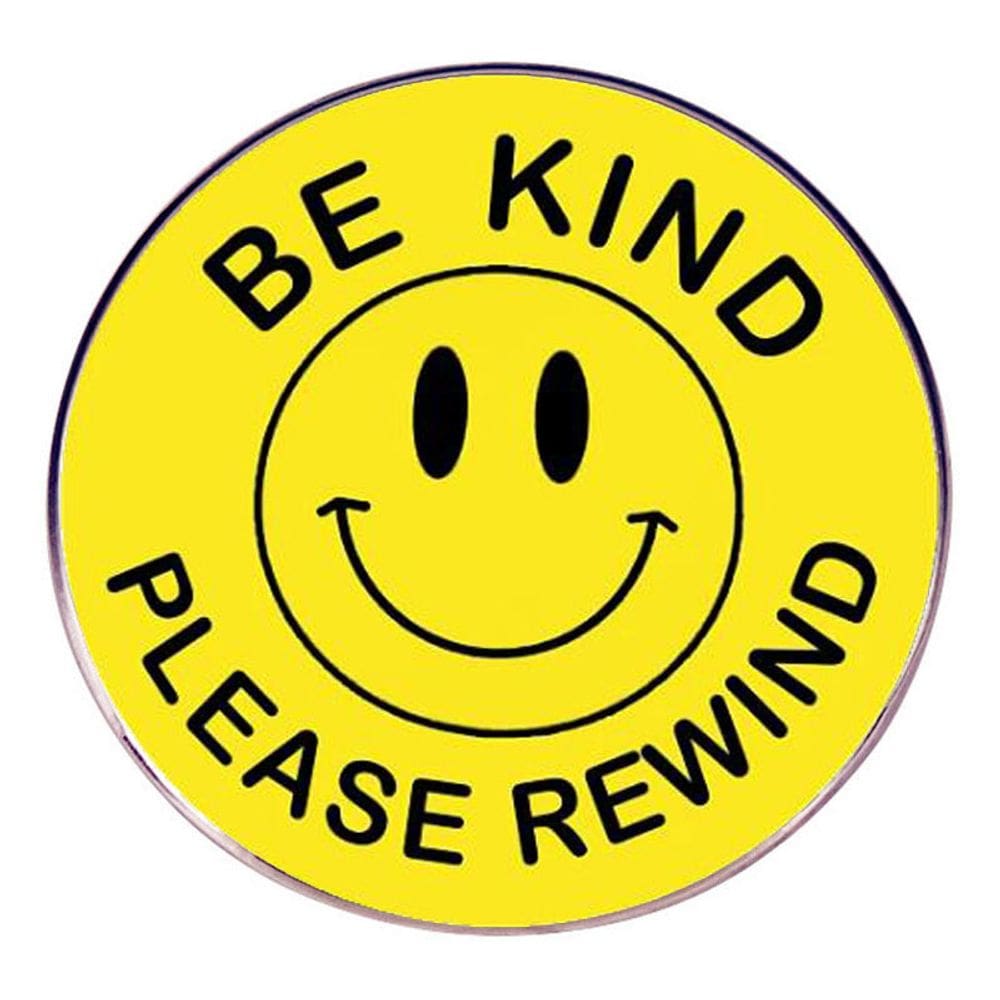 Broche redondo amarelo Smiley Face Be Kind Alloy 7,8 g