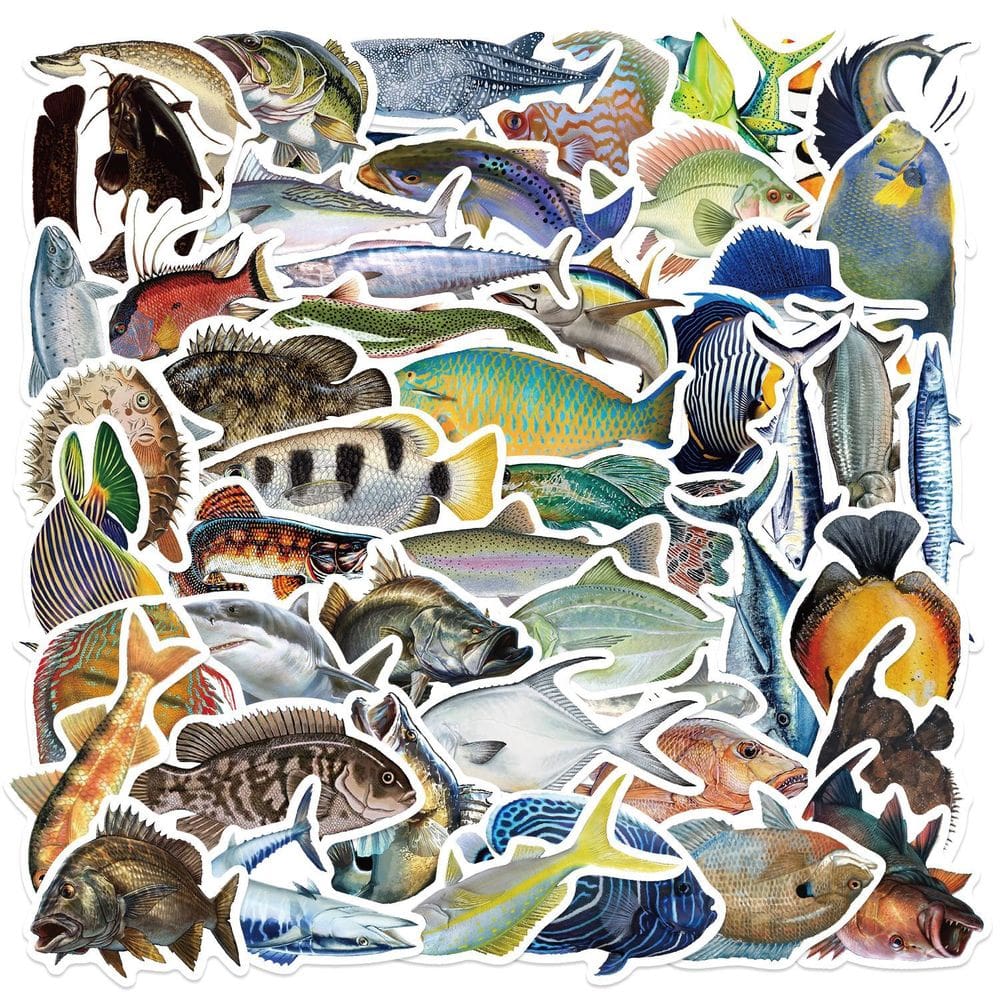 Conjunto de adesivos Goldfish Aquarium Fish Vinyl 50 unidades à prova d`água