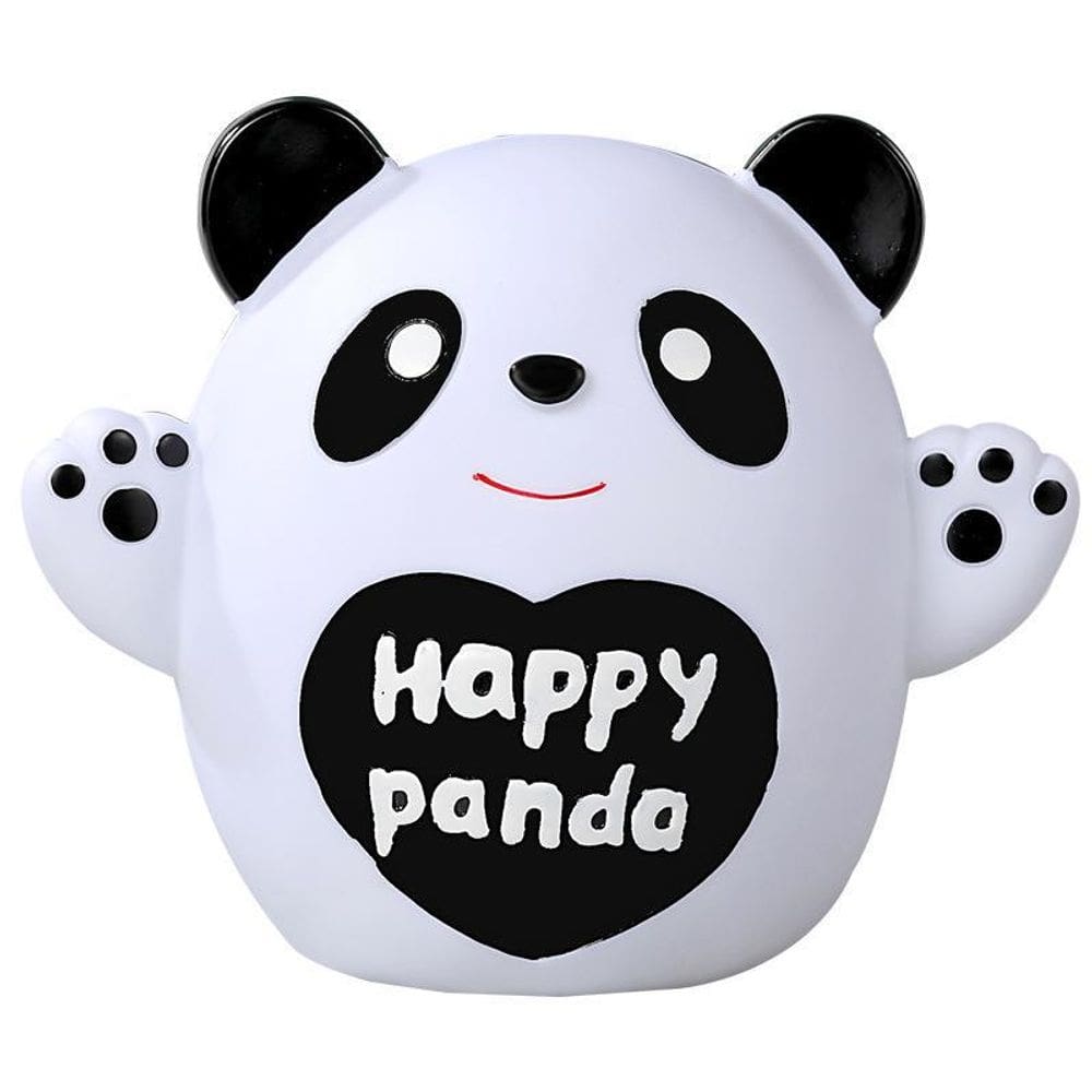 Coin Bank Happy Panda em PVC de tamanho grande para crianças