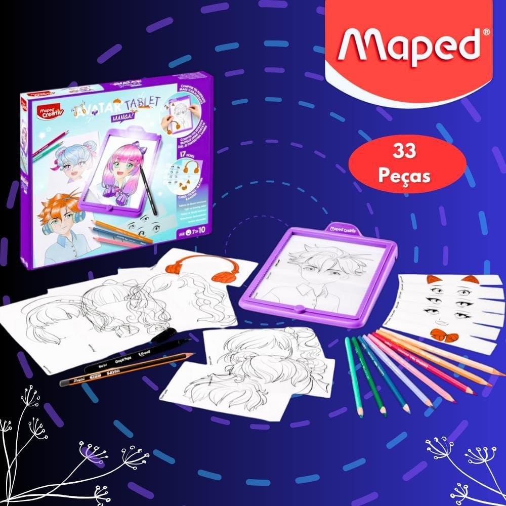 Avatar Tablet Manga Maped Tablete Iluminado 33 Peças
