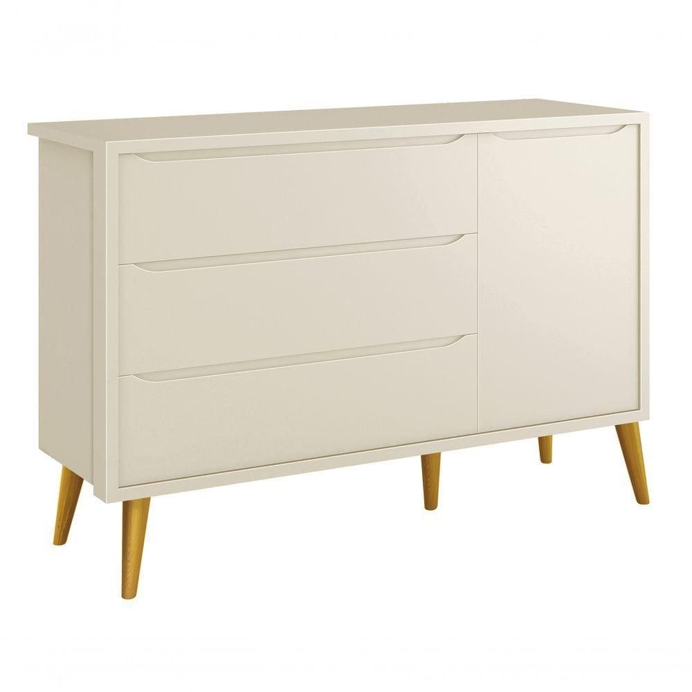 Cômoda Sapateira Théo New Areia Fosco Com Madeira - Reller