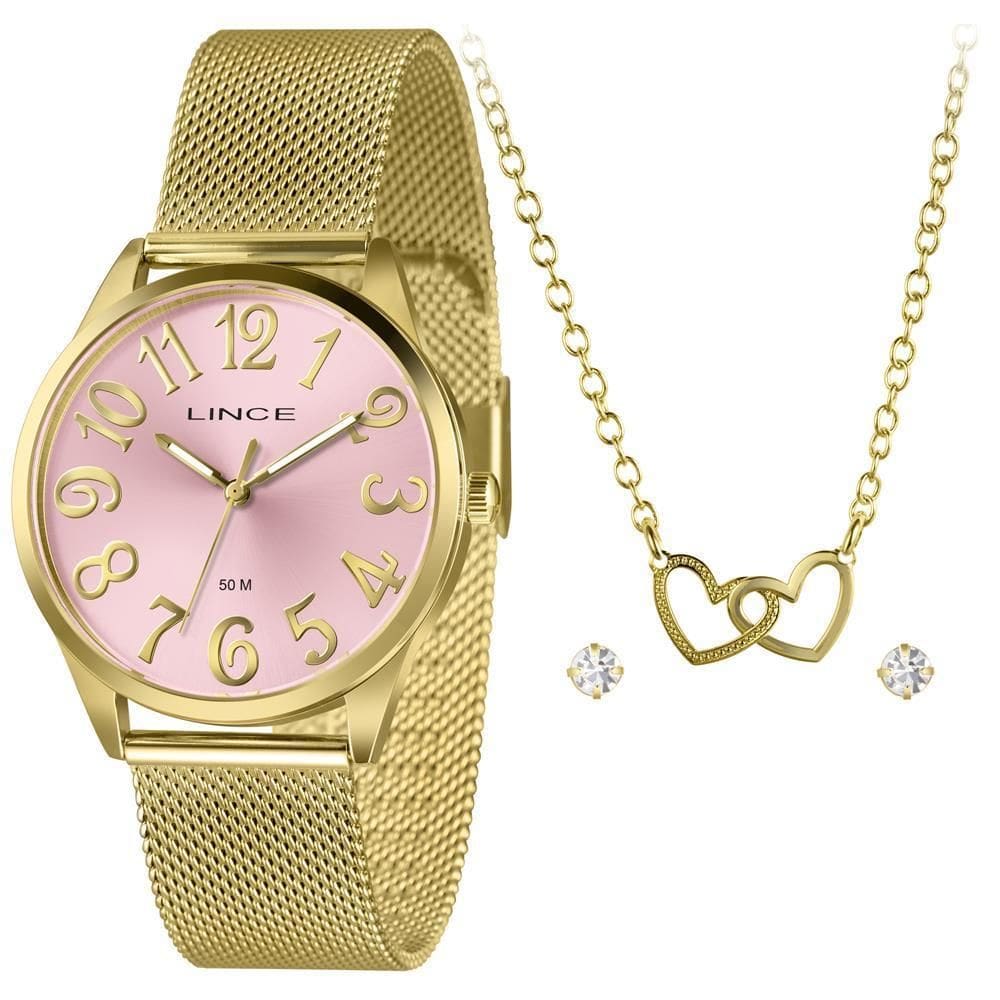Relógio Lince Feminino Ref: Lrgh222L40 K0Dbr2Kx Dourado +