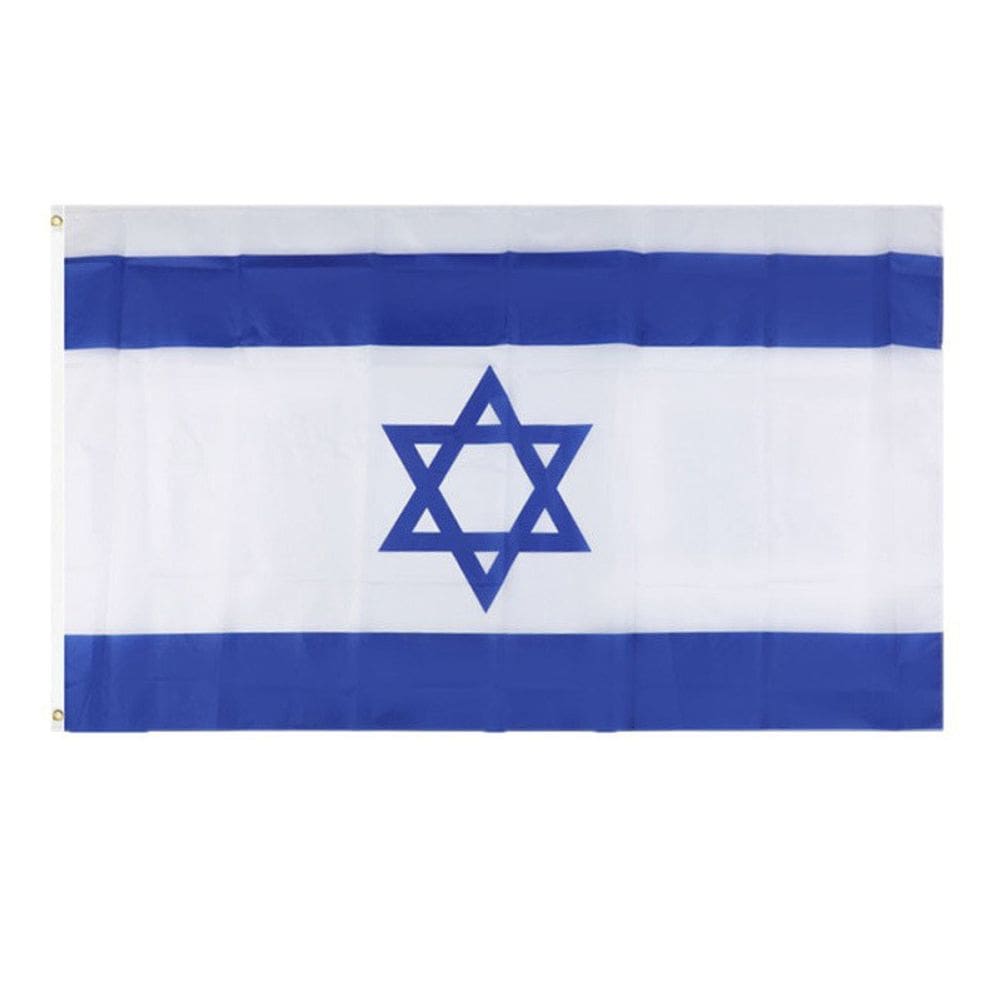 Bandeira de Israel Poliéster 150x90cm com Estrela de David 100g