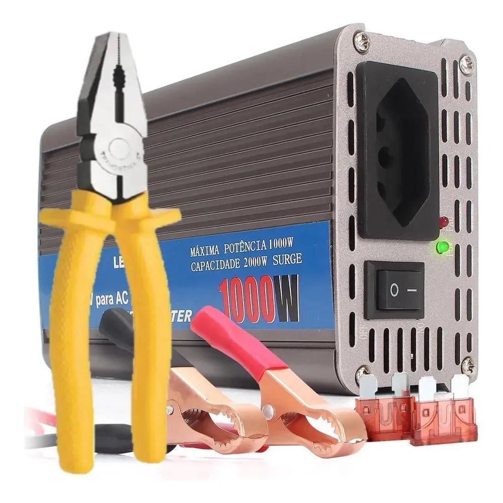 2X Inverso 12V Para 110V 1000W Tensão Conversor Leboss Energ