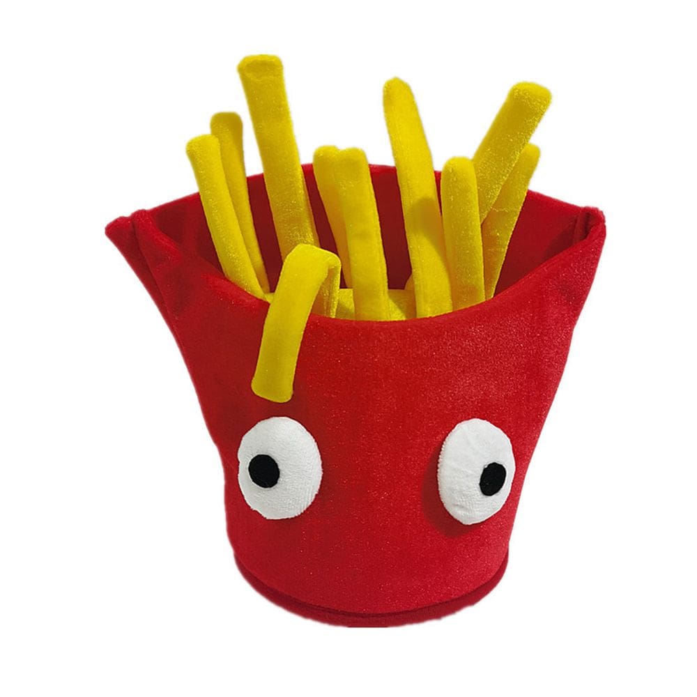 Chapéu engraçado de batatas fritas inspirado em comida para cosplay